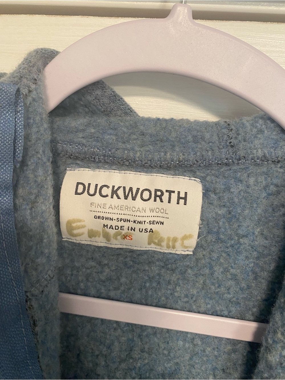 Women’s Zip-Front light blue Duckworth Jacket Hoodie - Picture 4 of 4